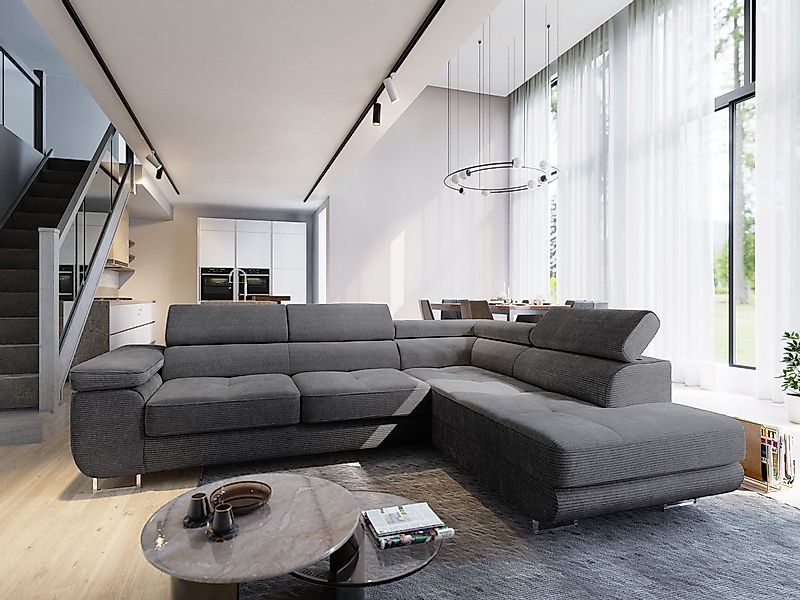 Masseno Ecksofa APIRO mit Schlaffunktion L-Form, Sofa mit Bettkasten günstig online kaufen