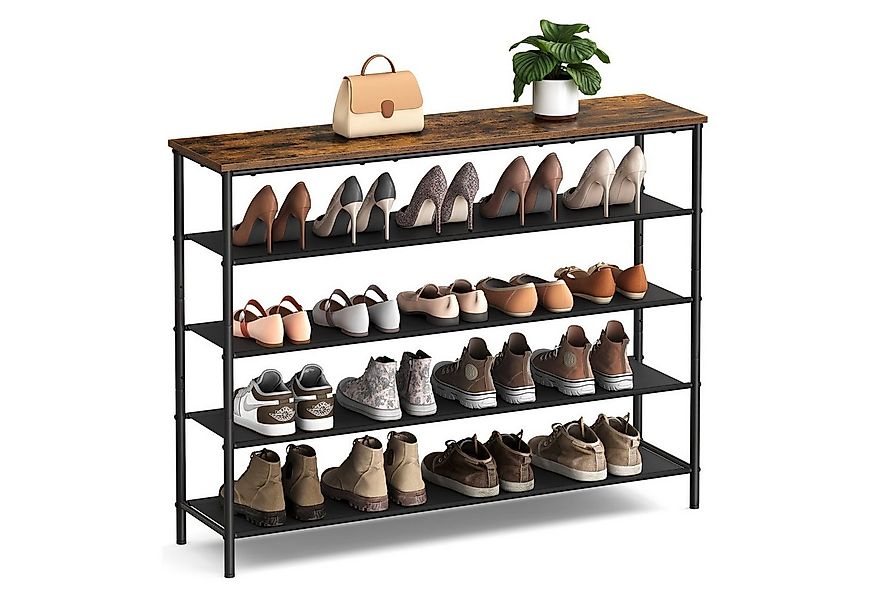 VASAGLE Schuhregal Schuhschrank, 4/5Ebenen, Stoffablagen, große Oberfläche günstig online kaufen