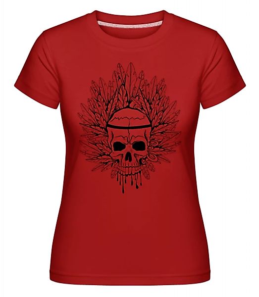 Totenkopf Indianer Tattoo · Shirtinator Frauen T-Shirt günstig online kaufen