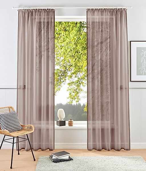 my home Gardine »XANA mit Ösen, Kräuselband oder Schlaufen« Kräuselband 1 S günstig online kaufen