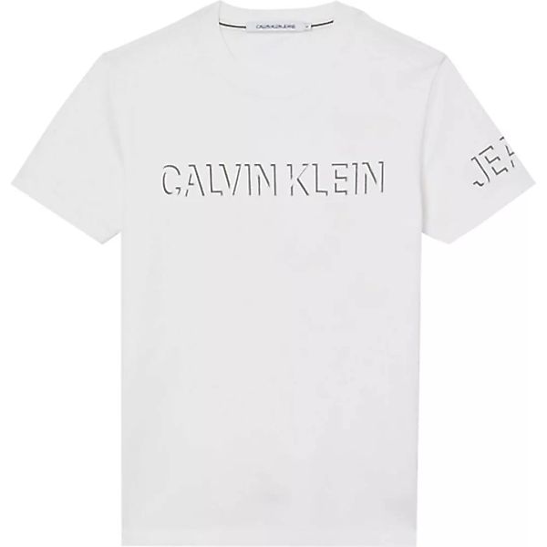 Calvin Klein Jeans Shadow Logo Kurzärmeliges T-shirt L Bright White günstig online kaufen