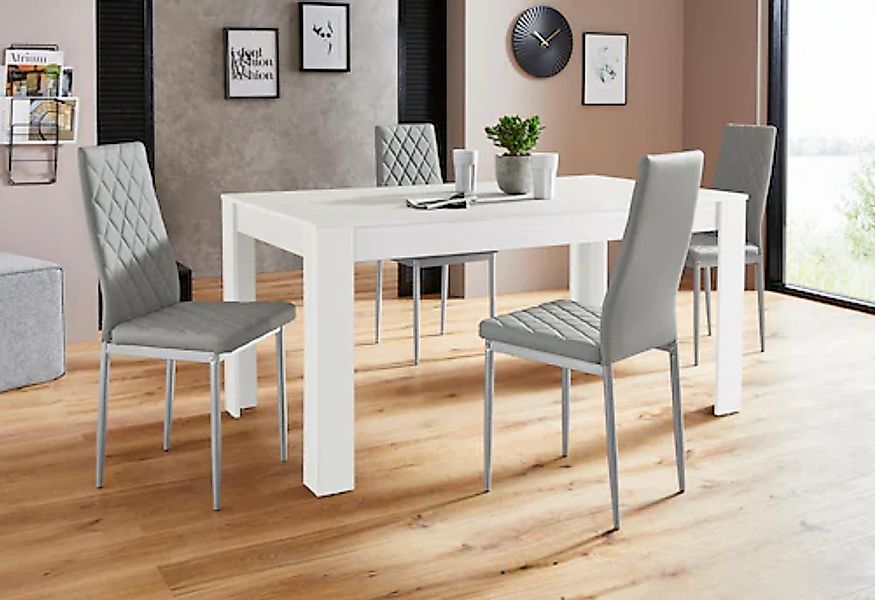 INOSIGN Essgruppe »Lynn160/Brooke« Set, 5 Stk. tlg. Tisch mit 4 Stühlen günstig online kaufen