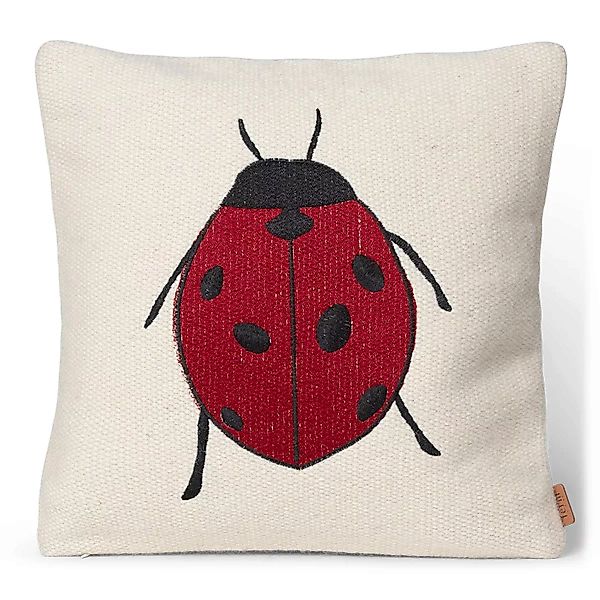 Kissen Forest - Ladybird textil bunt / 40 x 40 cm - Bestickt - Ferm Living günstig online kaufen