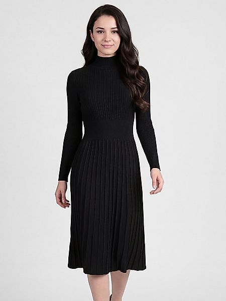 PEKIVESSA Strickkleid Midikleid tailliert weicher Strick mit ausgestelltem günstig online kaufen