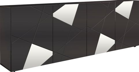 INOSIGN Sideboard "Vittoria, Breite 241 cm, 4 Türen" Fronten mit Siebdruck günstig online kaufen