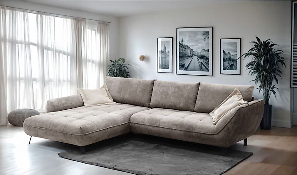 exxpo - sofa fashion Ecksofa »Biarritz modern und elegantes Mega Sofa mit t günstig online kaufen