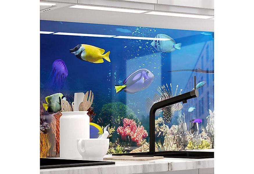 Stickerprofis Küchenrückwand UNTERWASSER (Glasoptik), (Premium), 1,5mm, sel günstig online kaufen