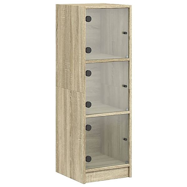 vidaXL Highboard Highboard mit Glastüren Sonoma-Eiche günstig online kaufen