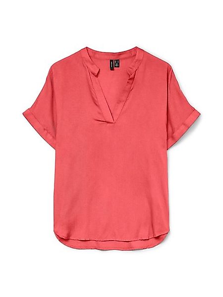 Vero Moda Blusenshirt Casual Splitneck VMBEAUTY SS TOP WVN GA NOOS günstig online kaufen