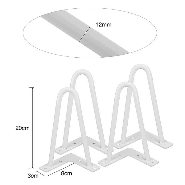 JEOBEST Bücherregal Hairpin Legs,Haarnadelbeine,Hairpin Legs Austauschbare günstig online kaufen