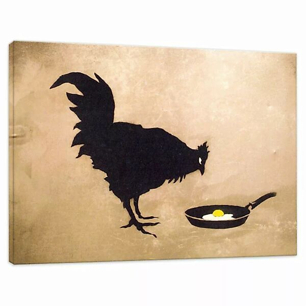 Wandbild Banksy Chicken And Egg Bilder Wohnzimmer günstig online kaufen
