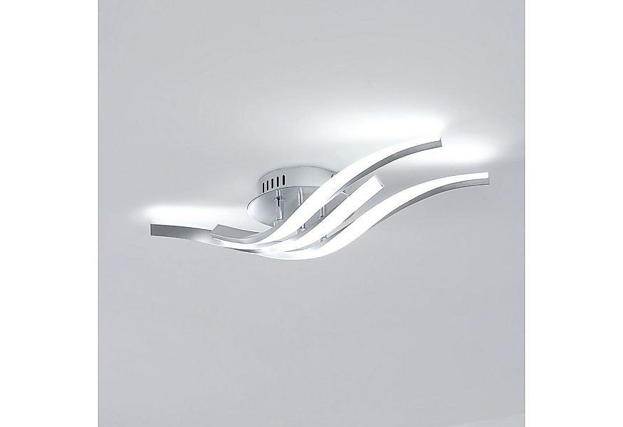 Goeco Deckenleuchte LED Deckenlampe, 3-gebogene Deckenleuchte, 24w 2700lm, günstig online kaufen