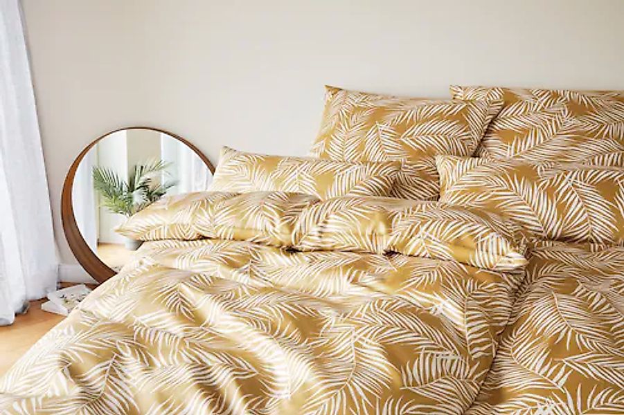 Elegante Bettwäsche »Maison Leaves« 2 Stk. tlg. angenehmes Hautgefühl günstig online kaufen