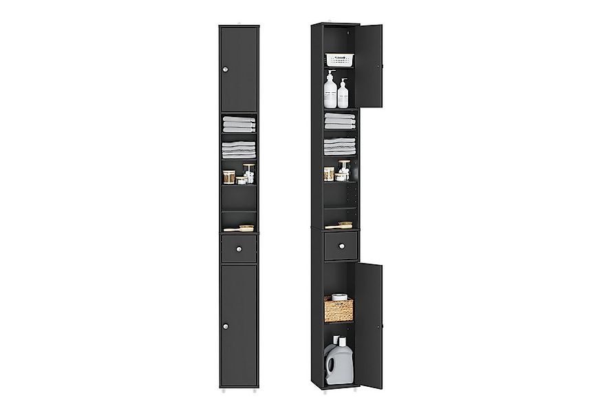 SoBuy Hochschrank BZR34, Badschrank schmal, Badezimmermöbel, Wasserabweisen günstig online kaufen