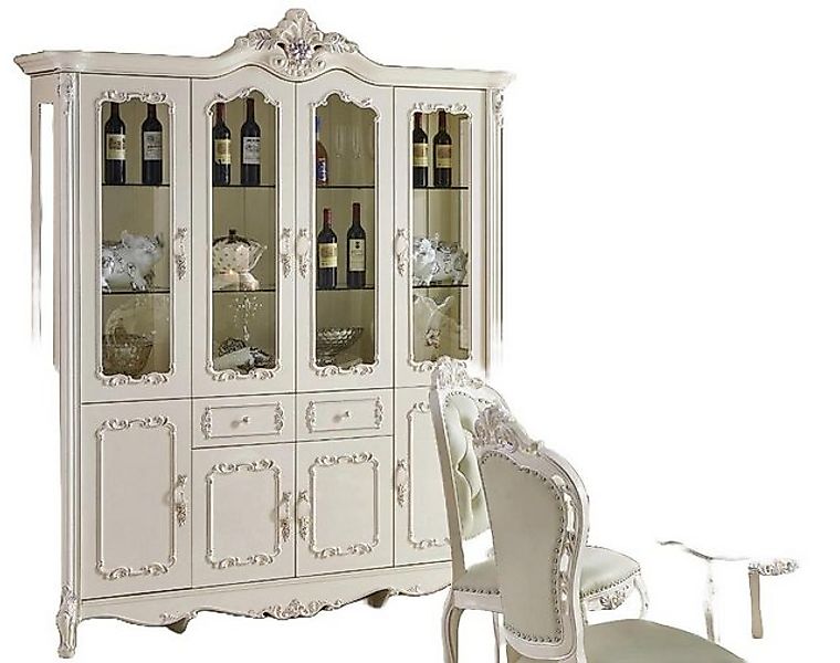 JVmoebel Vitrine Vitrinen Glas Schrank Haus Barock Schränke Wand Regal Echt günstig online kaufen