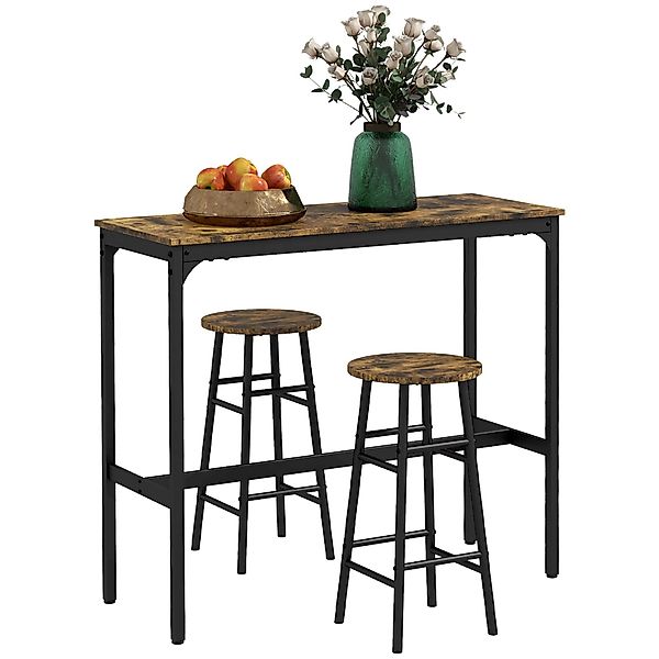 HOMCOM Bargruppe Bartisch-Set, 3tlg. Bartisch mit günstig online kaufen