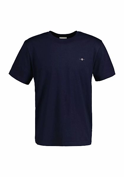 Gant T-Shirt SLIM SHIELD V-NECK T-SHIRT mit einer kleinen Logostickerei auf günstig online kaufen