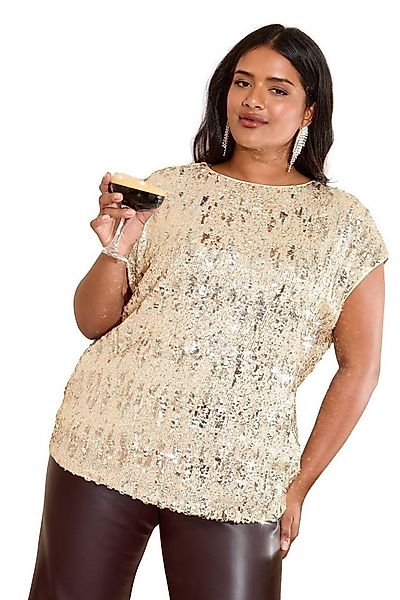Friends Like These Paillettenshirt Friends Like These Paillettenbluse, Curv günstig online kaufen