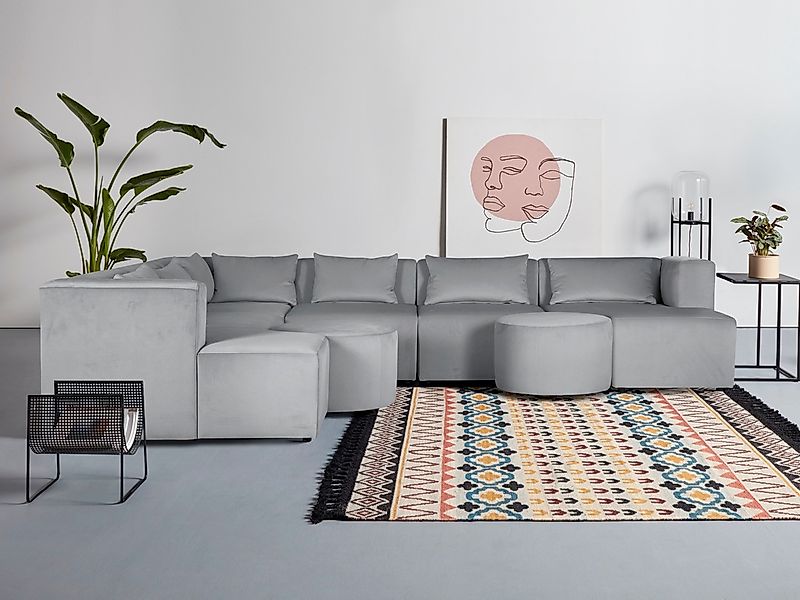 Leonique Ecksofa "Alexane L-Form", zusammengesetzt aus Modulen, in vielen B günstig online kaufen