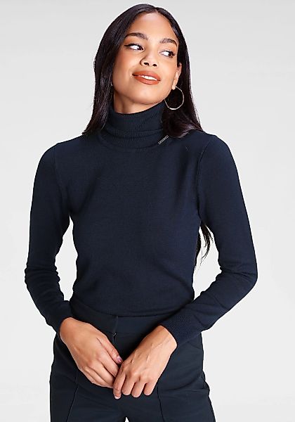 Bruno Banani Rollkragenpullover, mit Metalllogo günstig online kaufen