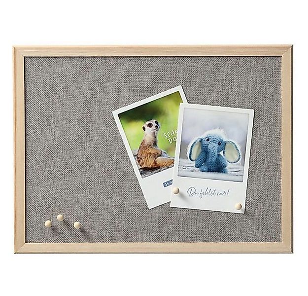 Basera® Pinnwand Pinnwand aus Leinen und Kiefernholz, (1-tlg), 30 x 40 cm günstig online kaufen