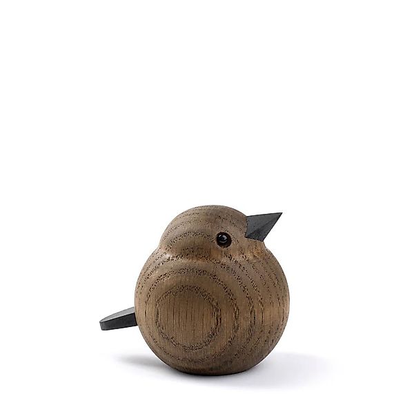 Holztier Mini Spatz Dekofigur - Nachhaltig gefertigt 4,8 x 5,8 x 5 cm Eiche günstig online kaufen