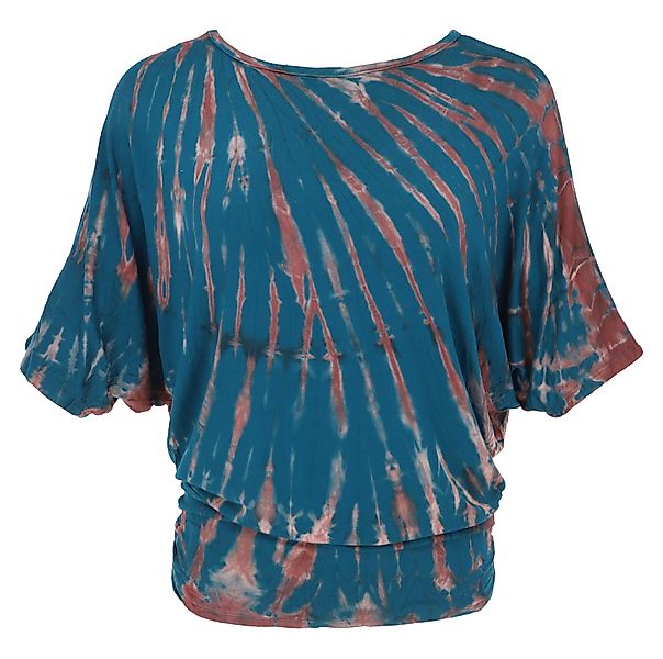 Guru-Shop T-Shirt Batikshirt mit Fledermausärmeln, lockeres.. günstig online kaufen