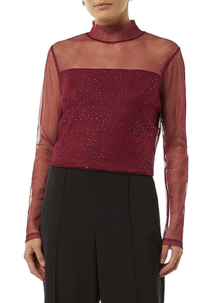 Comma Langarmshirt im halbtransparenten Look günstig online kaufen