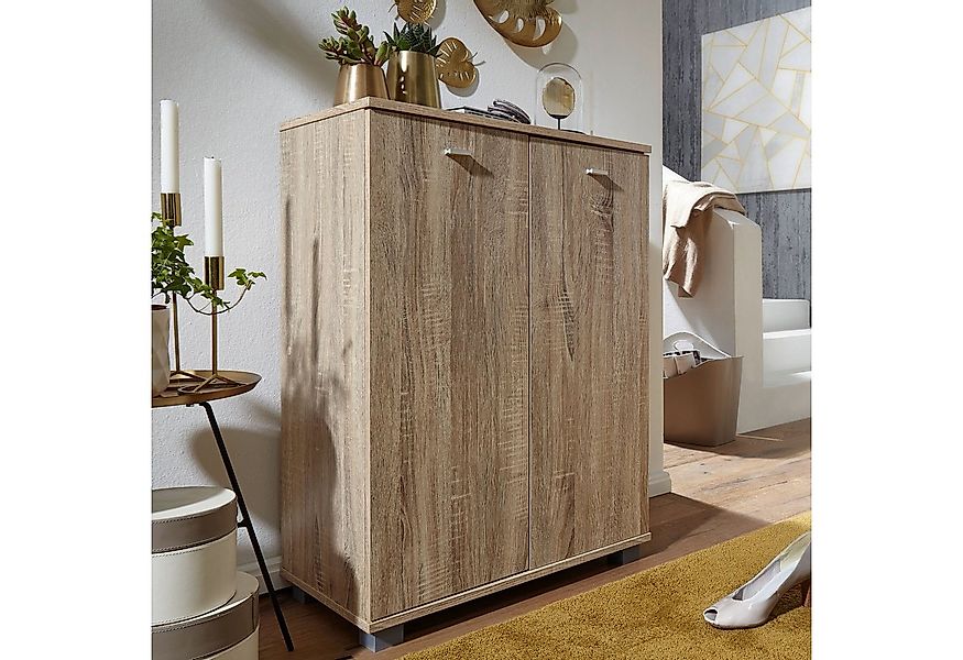 FINEBUY Schuhschrank SuVa2372_1 Holz 12 Paar Schuhe Schuhregal Schuhkommode günstig online kaufen