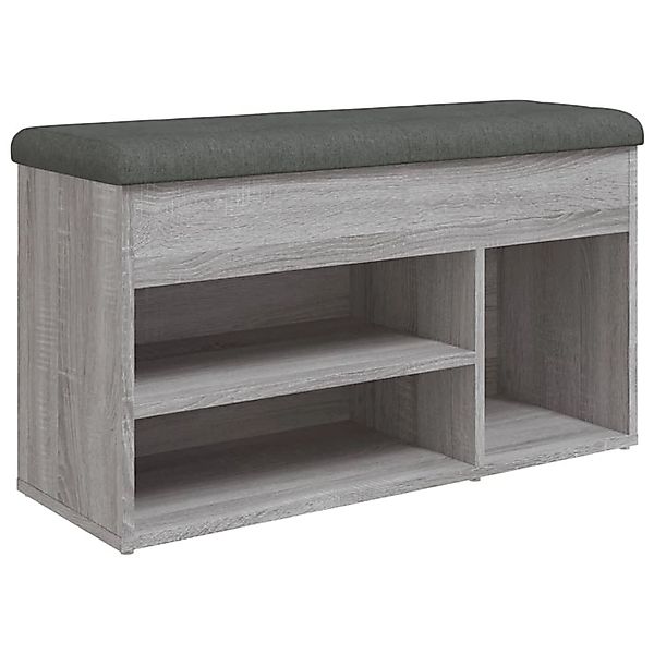vidaXL Sitzbank Schuhbank Grau Sonoma 82x32x45,5 cm Holzwerkstoff günstig online kaufen