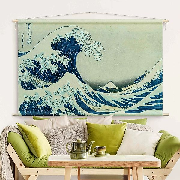 Wandteppich Katsushika Hokusai - Die grosse Welle von Kanagawa günstig online kaufen