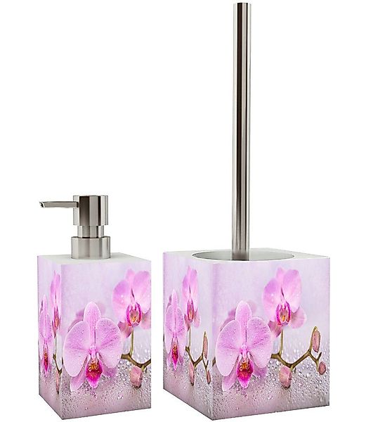 Sanilo Badezimmer Set, Seifenspender und WC Bürste Blooming günstig online kaufen