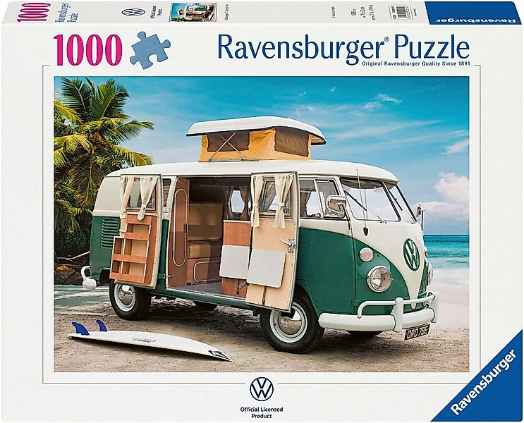 Ravensburger Puzzle Volkswagen T1 Camper Van, 1000 Puzzleteile, Made in Ger günstig online kaufen