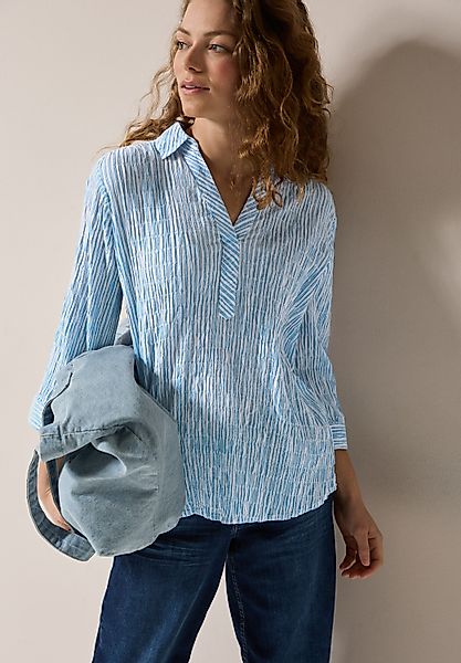 CECIL Klassische Bluse mit Streifen Seersucker günstig online kaufen