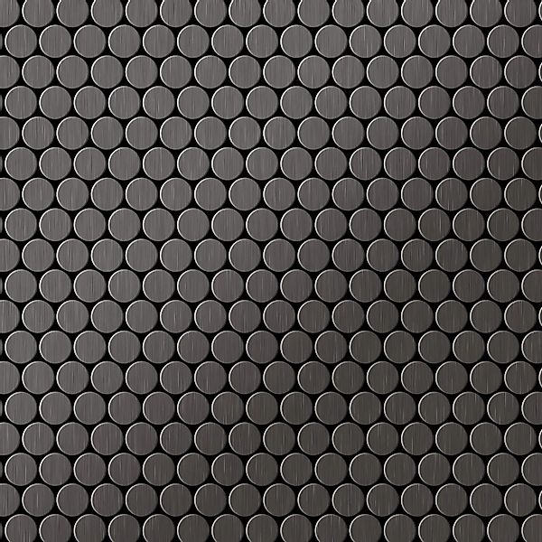 ALLOY Mosaik Fliese Massiv Metall Titan Gebürstet Dunkelgrau 1,6mm Stark Pe günstig online kaufen