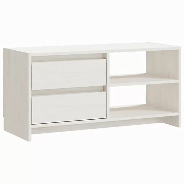 furnicato TV-Schrank Weiß 80x31x39 cm Massivholz Kiefer (1-St) günstig online kaufen