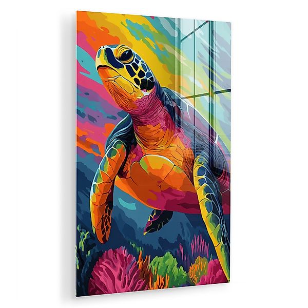 MuchoWow Acrylglasbild Koralle - Schildkröte - günstig online kaufen
