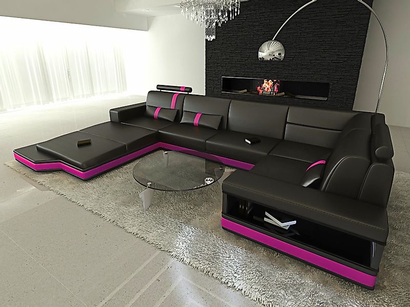 Sofa Dreams Wohnlandschaft Ledersofa Ledercouch Messana günstig online kaufen