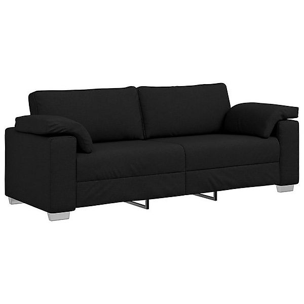 vidaXL Sofa 3-Sitzer Sofa Schwarz 178 cm Stoff, 1 Teile günstig online kaufen