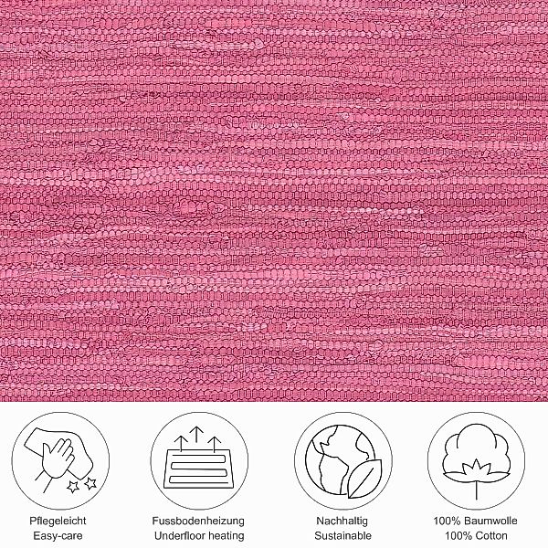 THEKO Teppich Happy Cotton Fleckerl, handgewebt, günstig online kaufen