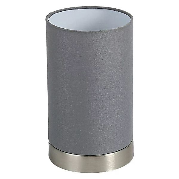 POCOline Tischleuchte Robin grau nickel matt Stoff Metall H/D: ca. 20x12 cm günstig online kaufen