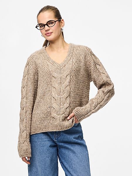 pieces Strickpullover PCNINA LS V-NECK KNIT günstig online kaufen
