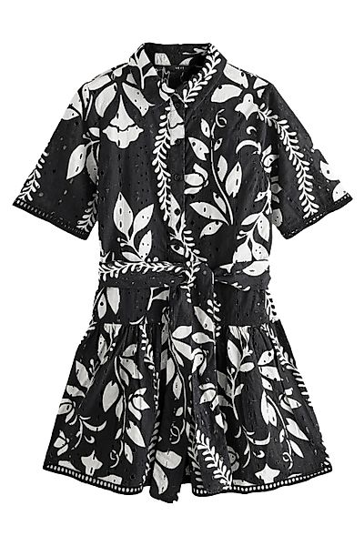 Next Minikleid Strukturiertes Hemdkleid mit kurzen günstig online kaufen