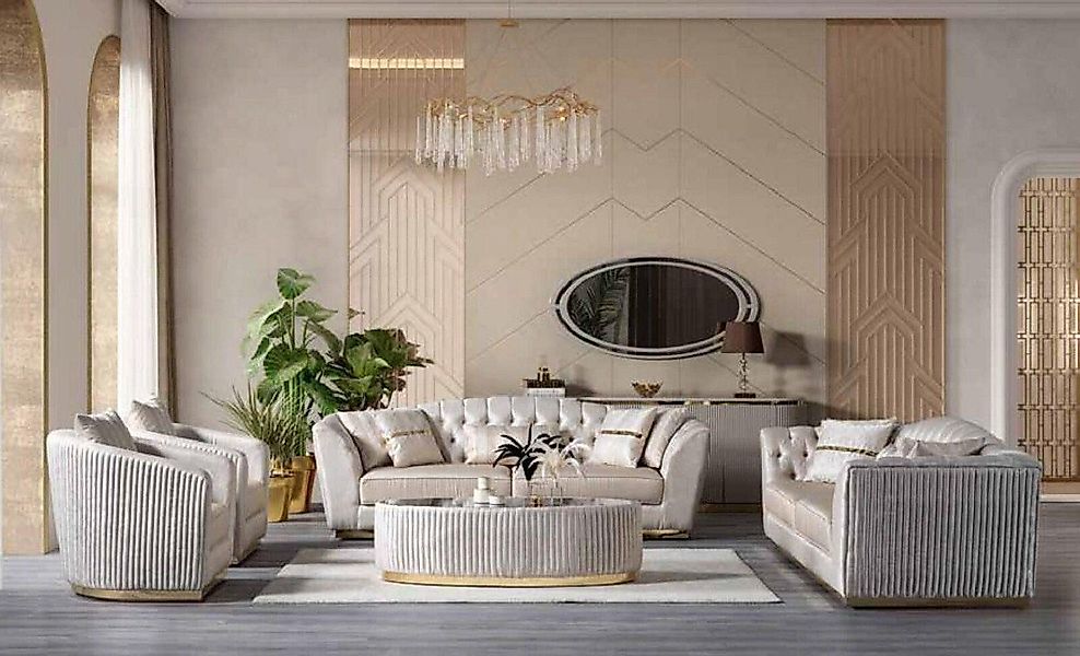 JVmoebel Couchtisch Weißer Couchtisch Wohnzimmermöbel Luxus günstig online kaufen