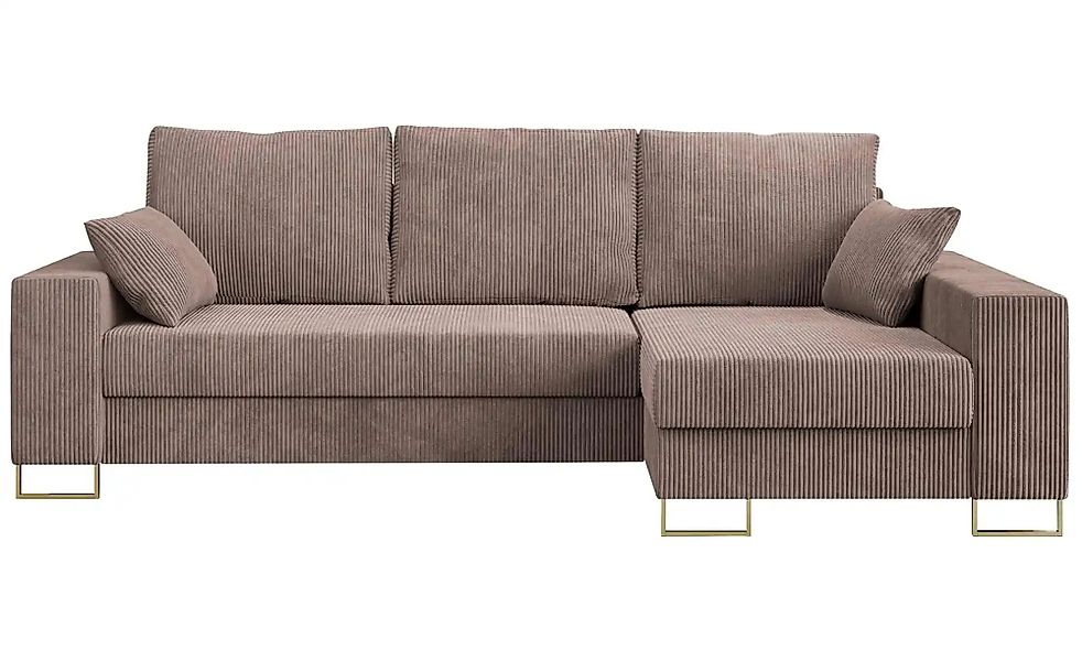 Ecksofa mit Schlaffunktion Dorain ¦ rosa/pink ¦ Maße (cm): B: 242 H: 85 Pol günstig online kaufen