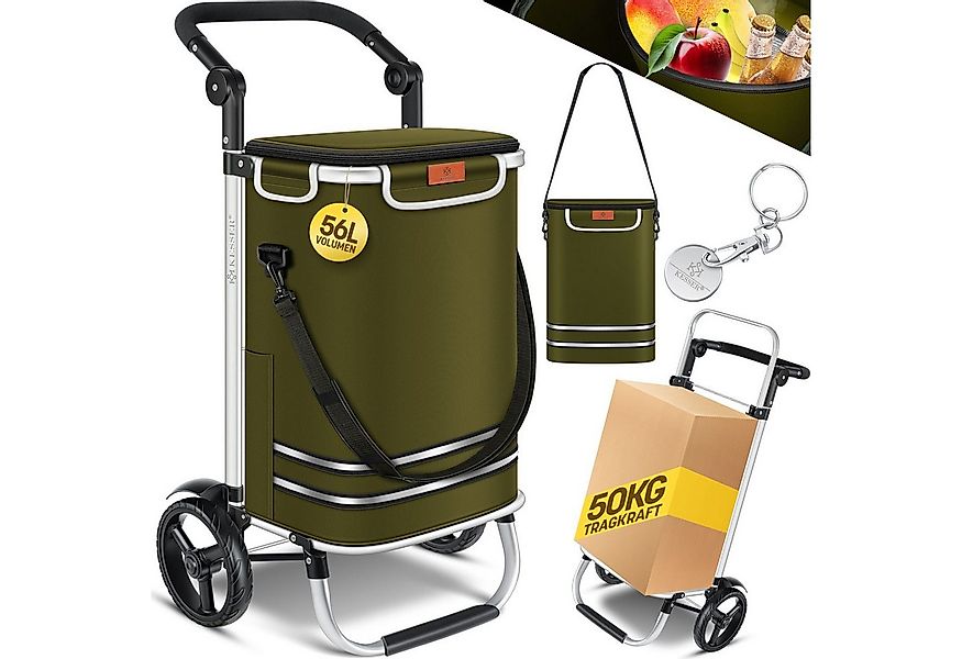 KESSER Einkaufstrolley, klappbar mit 56L Kapazität und belastbar bis 50 kg günstig online kaufen