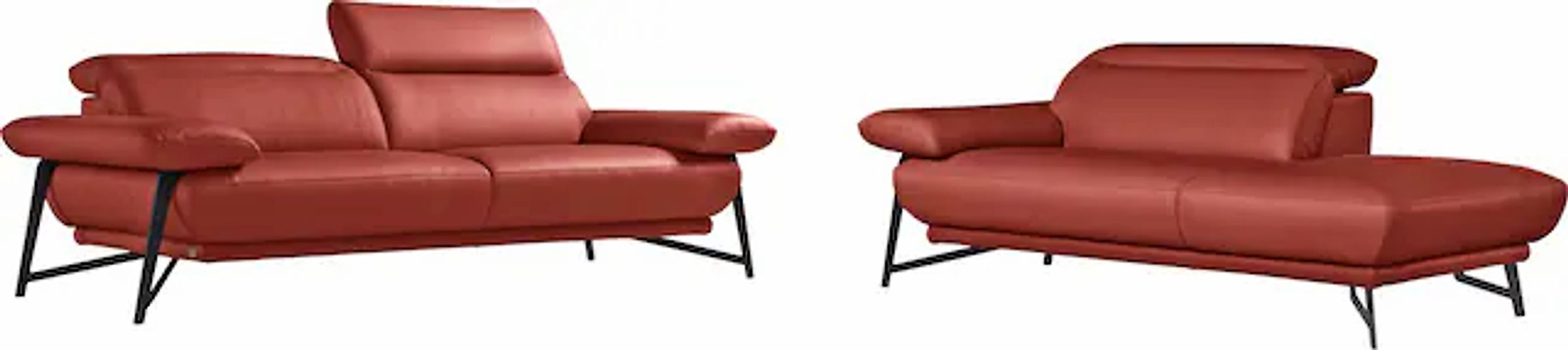 Egoitaliano Sofa »Anais, Design mit hohem Sitzkomfort, Fußfarbe schattengra günstig online kaufen