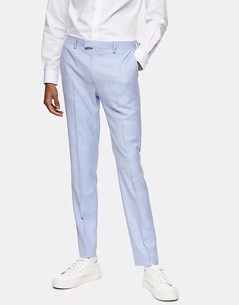 Topman – Eng geschnittene blaue Anzughose günstig online kaufen