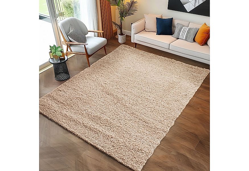 Carpettex Hochflor-Teppich Unicolor - Einfarbig, Rechteckig, Höhe: 30 mm, E günstig online kaufen