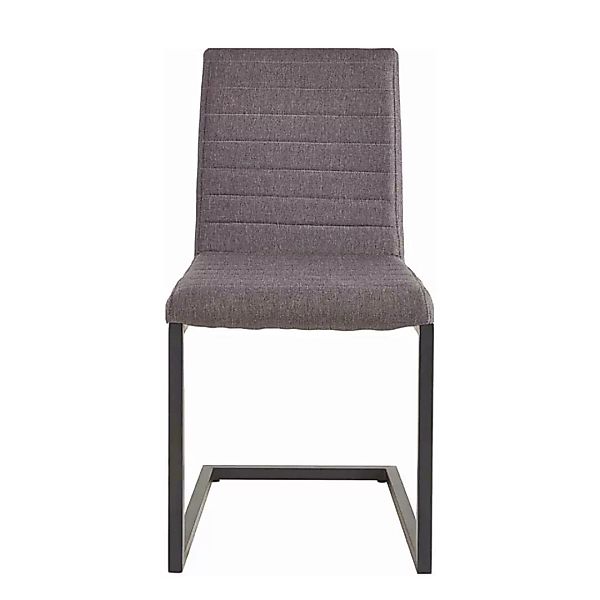 Freischwinger Stühle in Anthrazit Webstoff Metallgestell (2er Set) günstig online kaufen